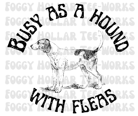 Busy As a Hound With Fleas - PNG