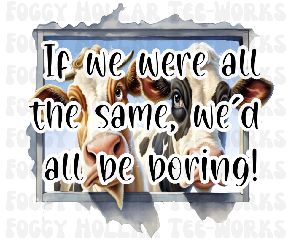 If We Were All The Same We'd All Be Boring